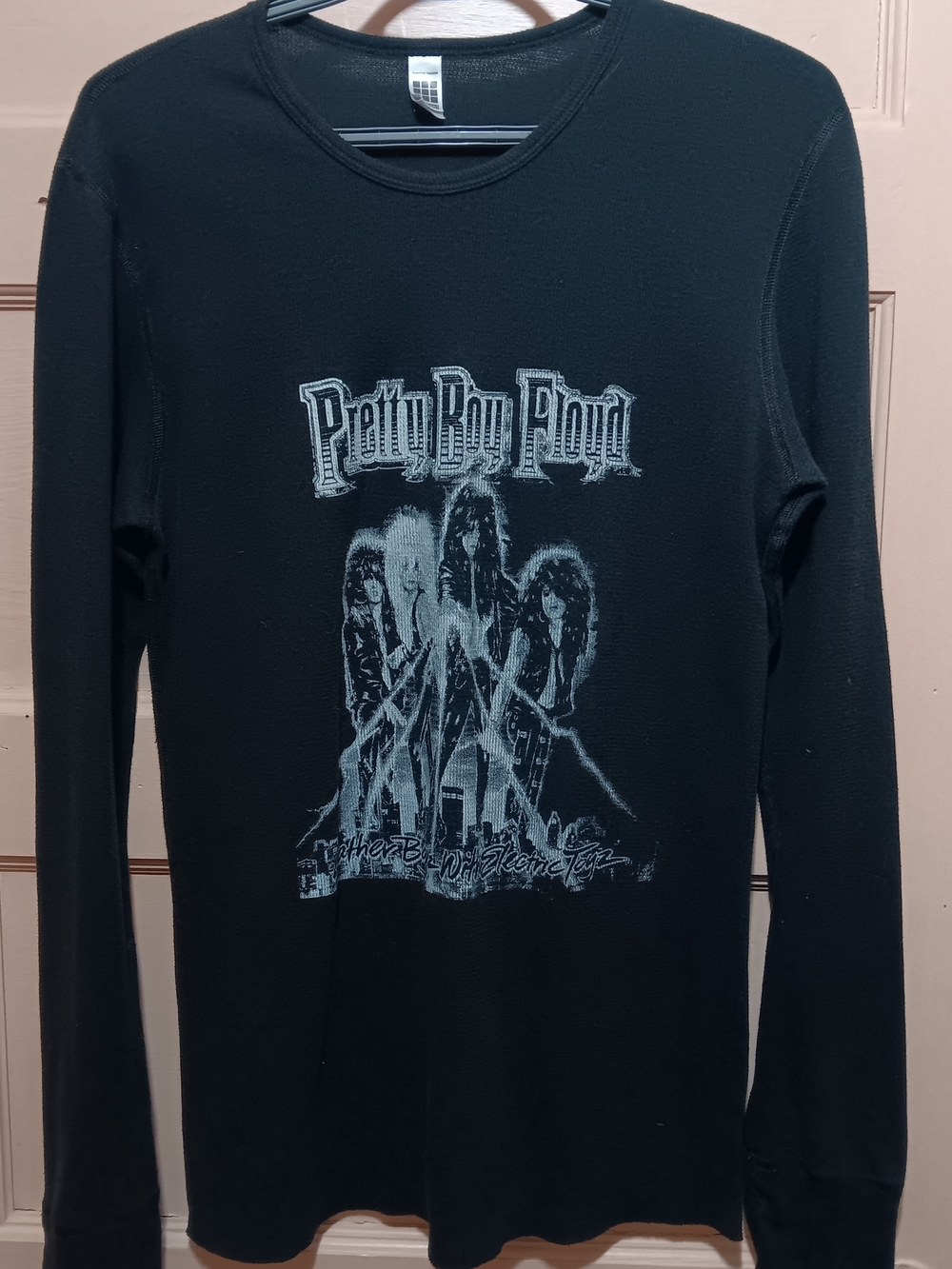 Pretty Boy Floyd Black Long-Sleeve Thermal Graphic Band Tee - Mens